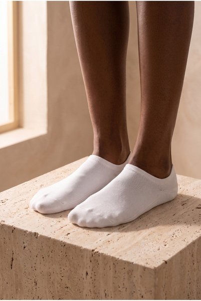 Unisex Sneaker Step Socks White