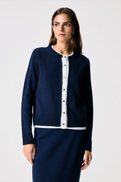 Navy Blue Knitwear Cardigan