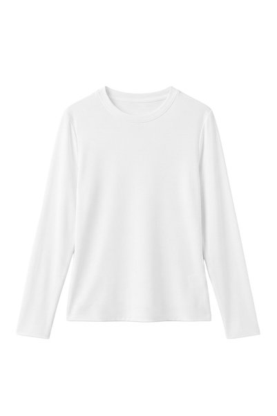 Ecru Light Crew Neck Transparent Blouse