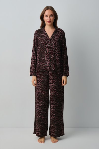 Meloni Shirt Collar Pajama Set