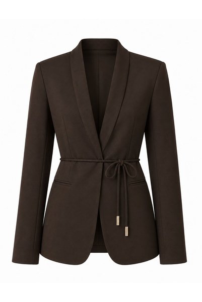 Brown Belted Jacket - 2Y9702