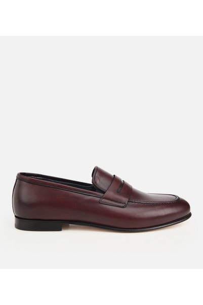Men's Leather Claret Red Classic Loafer