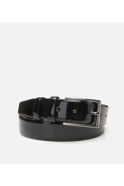 Men's Patent Leather Black Belt