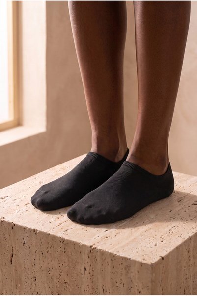 Unisex Sneaker Step Socks Black