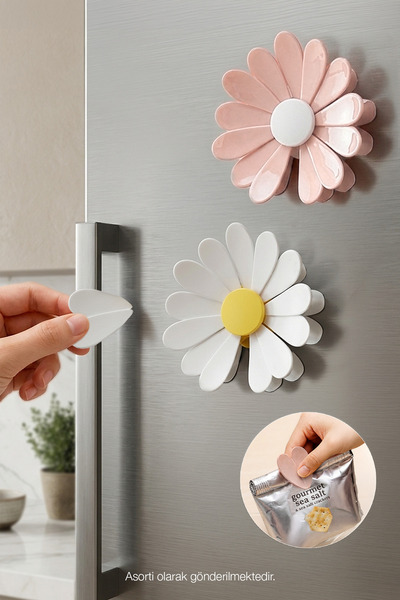 2-Piece Leaf Magnetic Clip Refrigerator Note and Package Closing Clip