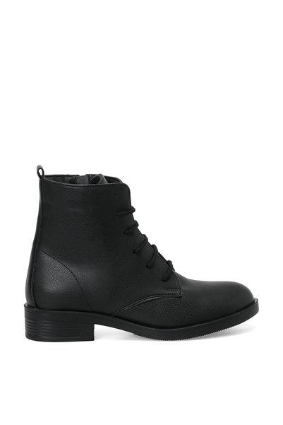 Rex.Z Black Women's Flat Boots