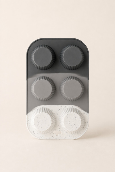 6-Piece Round Muffin and Cupcake Silicone Cake Mold