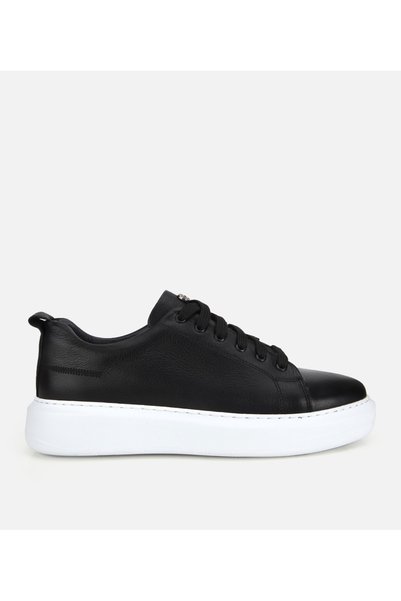 Men's Leather Black Casual Shoes