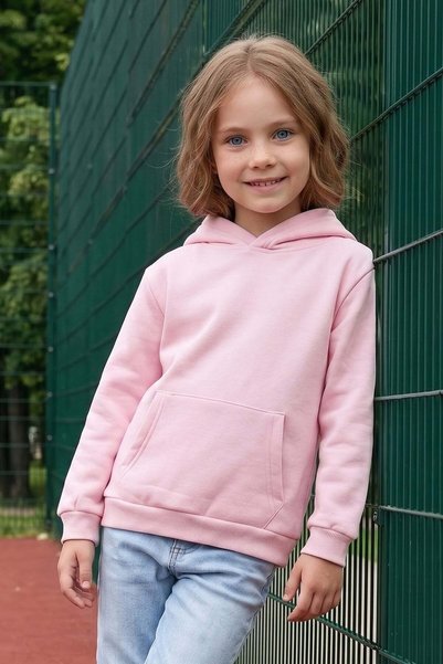 3 Thread Kangaroo Pocket Hooded Unisex Kids Sweatshirt