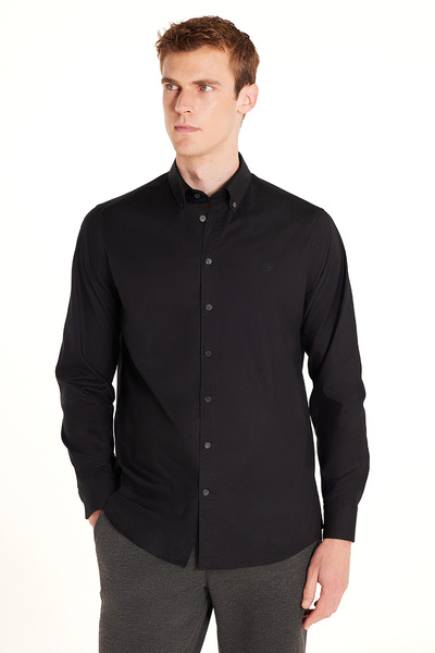 Black Oxford Comfort Fit Shirt