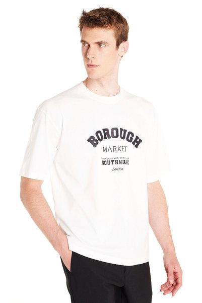 Off-White Crew Neck Oversize Short Sleeve T-Shirt