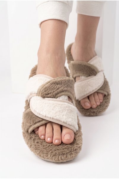 Women'S, Warm, Soft Textured, Comfortable, Strappy, Plush House Slippers