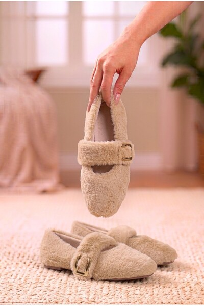 Br-11 Elastic Women's Home Slippers Winter Wool Inside Home Shoes Slippers Dowry Bundle Promise Engagement Shoes
