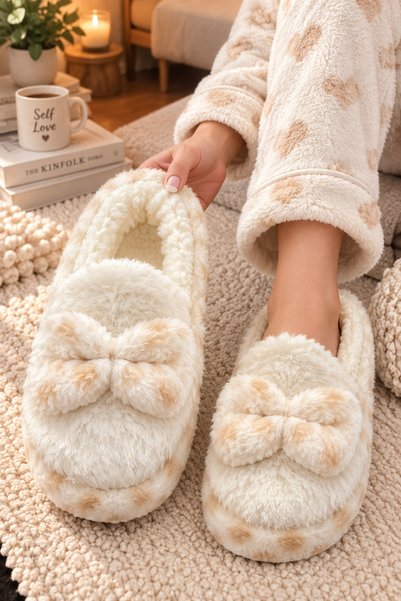 Cute Women's Plush Home Slippers Non-Slip Sole Comfortable and Cute Design