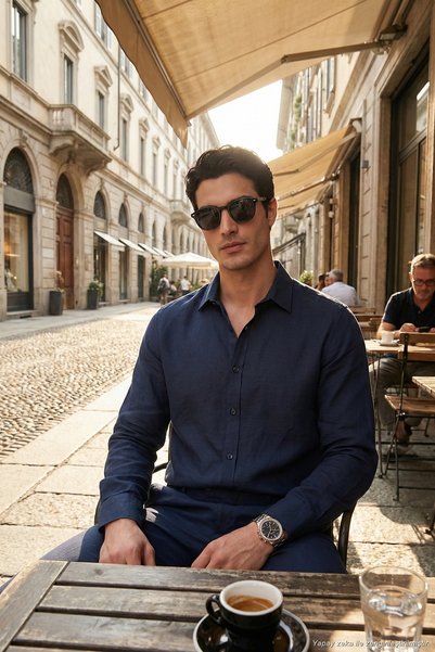 Regular Fit Classic Collar Long Sleeve Shirt Men's Shirt Cf26S121640