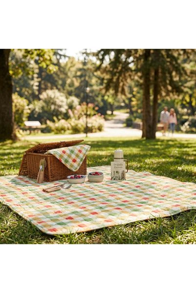 Checkered Quilted Picnic Mat