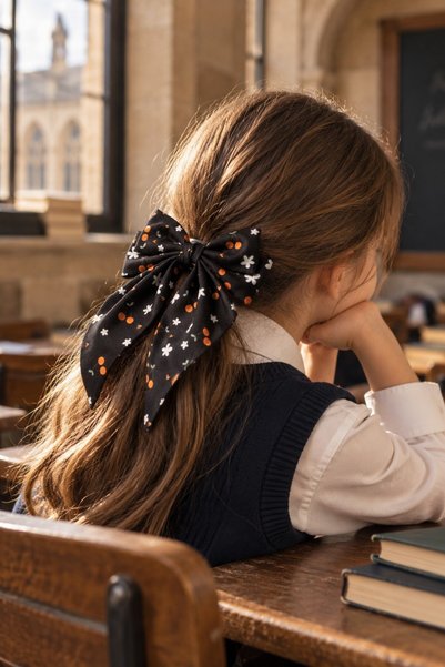 Cherry Bow Automatic Buckle Black
