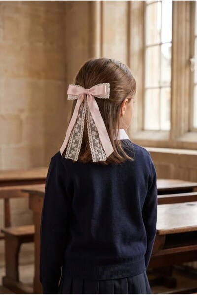Pink Automatic Buckle with Bow and Ribbon