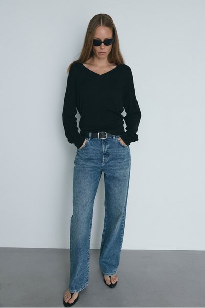 Blue Courtney Wide Leg Jean