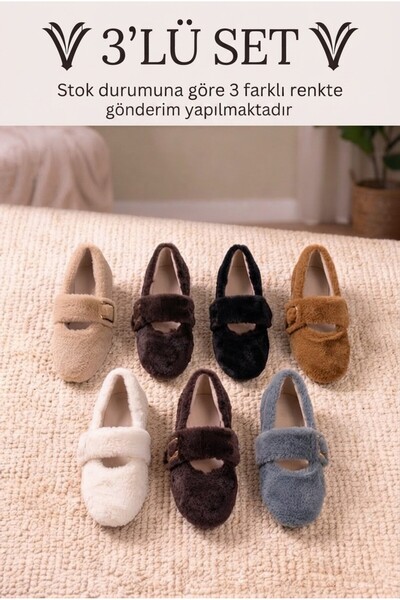 3-Pack Br-11 Elastic Women's Home Slippers Women's Home Shoes Home Boots Soft Comfortable Insole