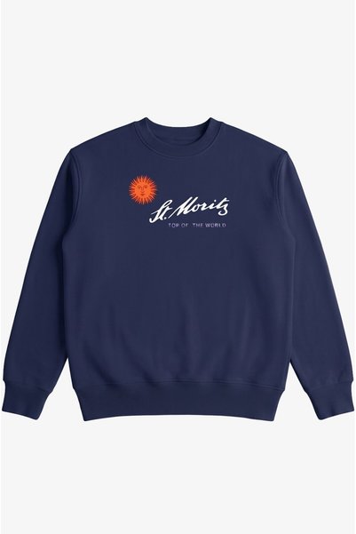 Navy Blue St Moritz Printed Sweatshirt