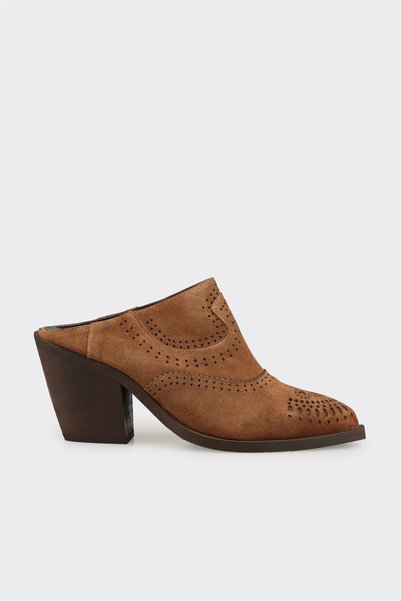 Natural Leather Women's Slippers