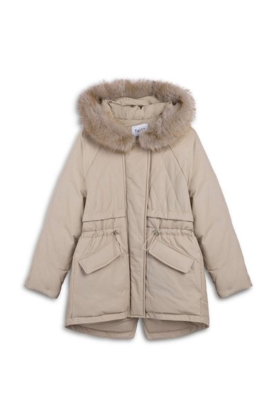 PUFFER JACKET WITH DETACHABLE COLLAR
