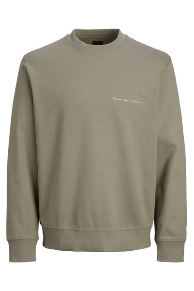 Men's Chest Printed Relaxed Fit Crew Neck Sweatshirt - Owen