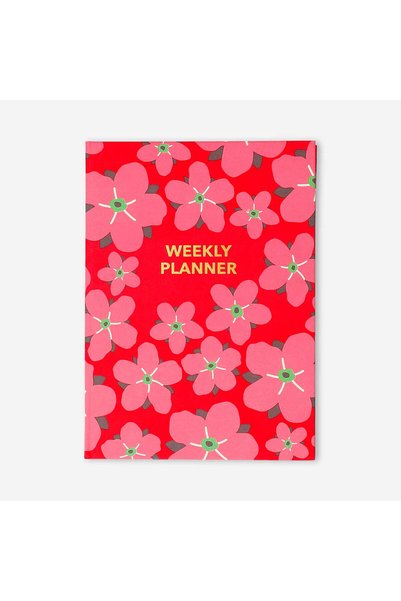 Floral Red Weekly Planner