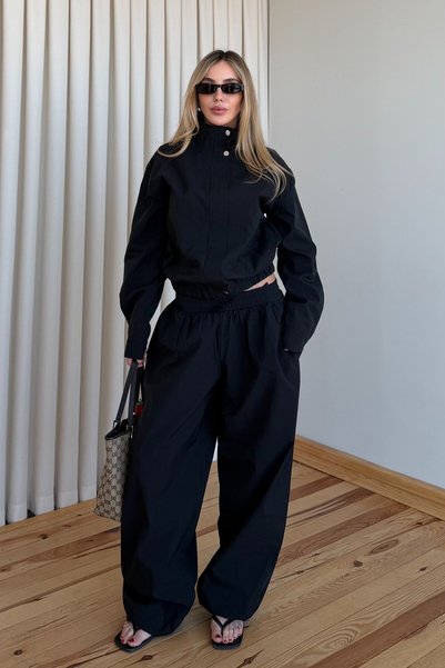 Black Parachute Fabric Set - 5188
