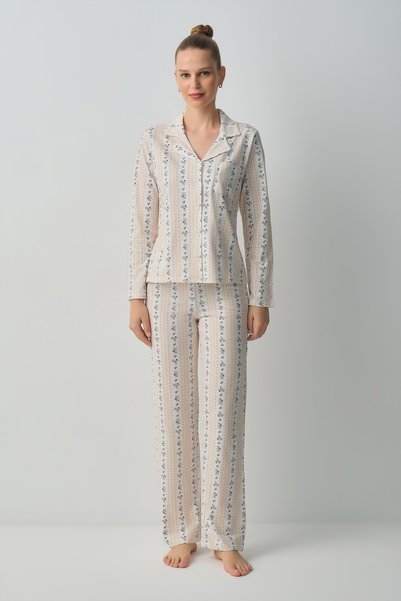 Stella Shirt Collar Pajama Set