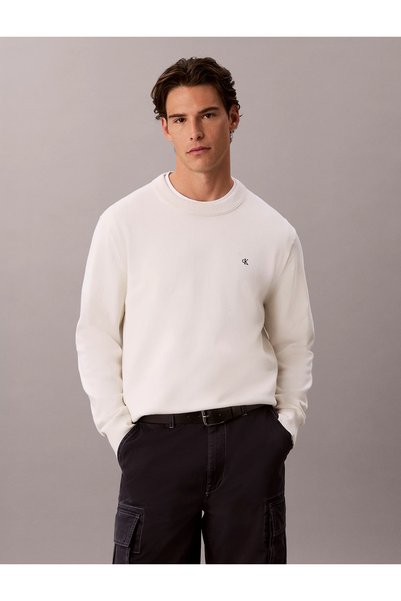 Men's Brand Logo Cream Sweater Suitable for Daily Use