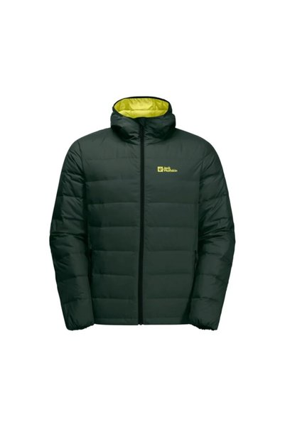 1207671_T0138 ATHER DOWN HOODY M Men's Sports Jacket Green Yellow