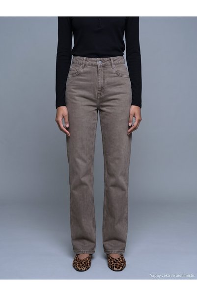 72354 100% Lyocell Wide Leg Jean-Brown
