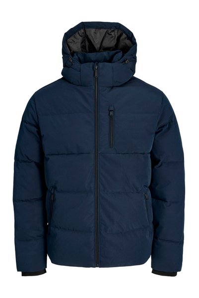 Men's Zippered Hooded Puffer Jacket - Becks
