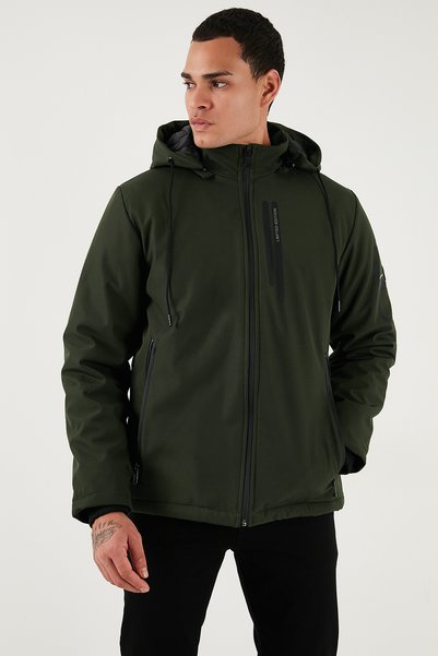 Regular Fit Removable Hooded Pocket Coat Men's Coat 497Albert