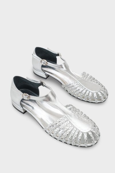 Arleen Knitted Short Heeled Women's Shoes Ballet Flats