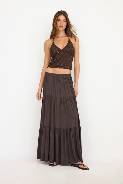 Bohemian midi skirt