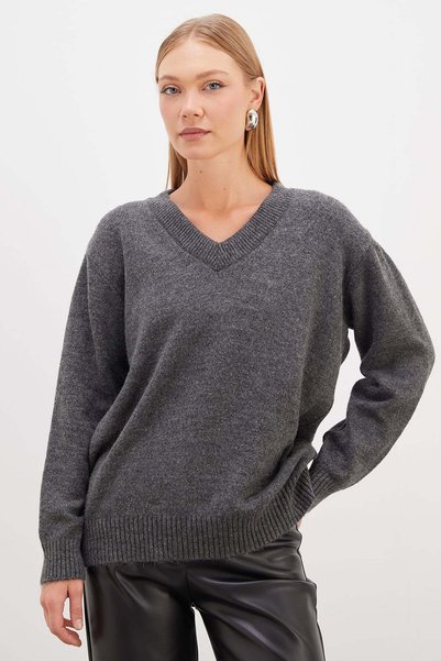 Basic V-Neck Casual Sweater