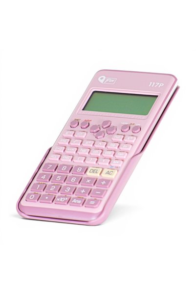 Pink 240 Function Scientific Calculator - 2-Line Display, Robust Design Battery-Powered 117