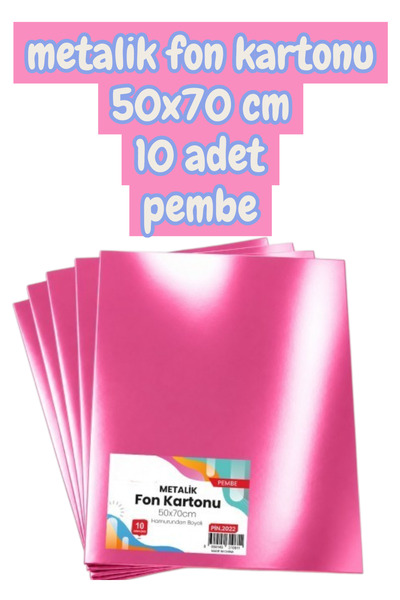 Pink Metallic Background Cardboard 50X70 cm 10 Pieces