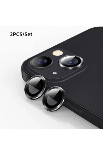 Apple iPhone 15/15 Plus Camera Protection Lens Protector Tempered Glass Protection Black