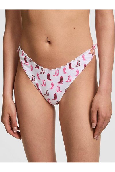 Cotton Side Tie Thong