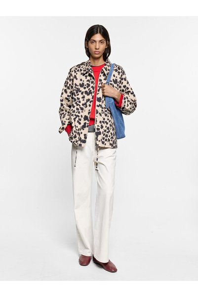 Women's Zippered Animal Print Jacket
