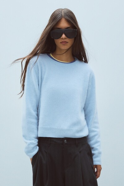100% Wool Crew Neck Sweater