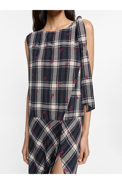 Women's Asymmetrical Plaid Dress
