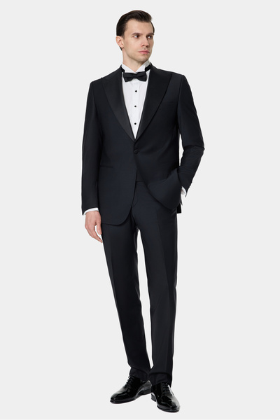 Ds Damat regular fit црн смокинг со дезен