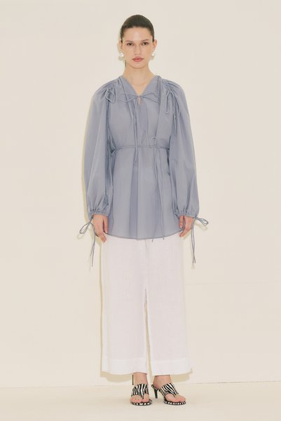 Tunic with Binding Details Blue