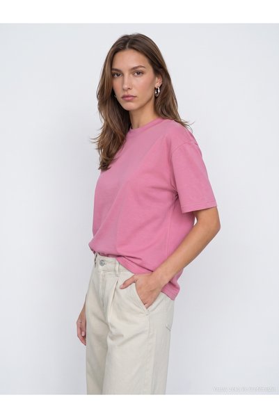 30312 100% Cotton Crew Neck T-Shirt-Pink