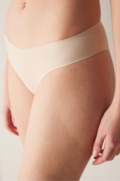 Traceless Light Skin Color Laser Cut Slip Panties